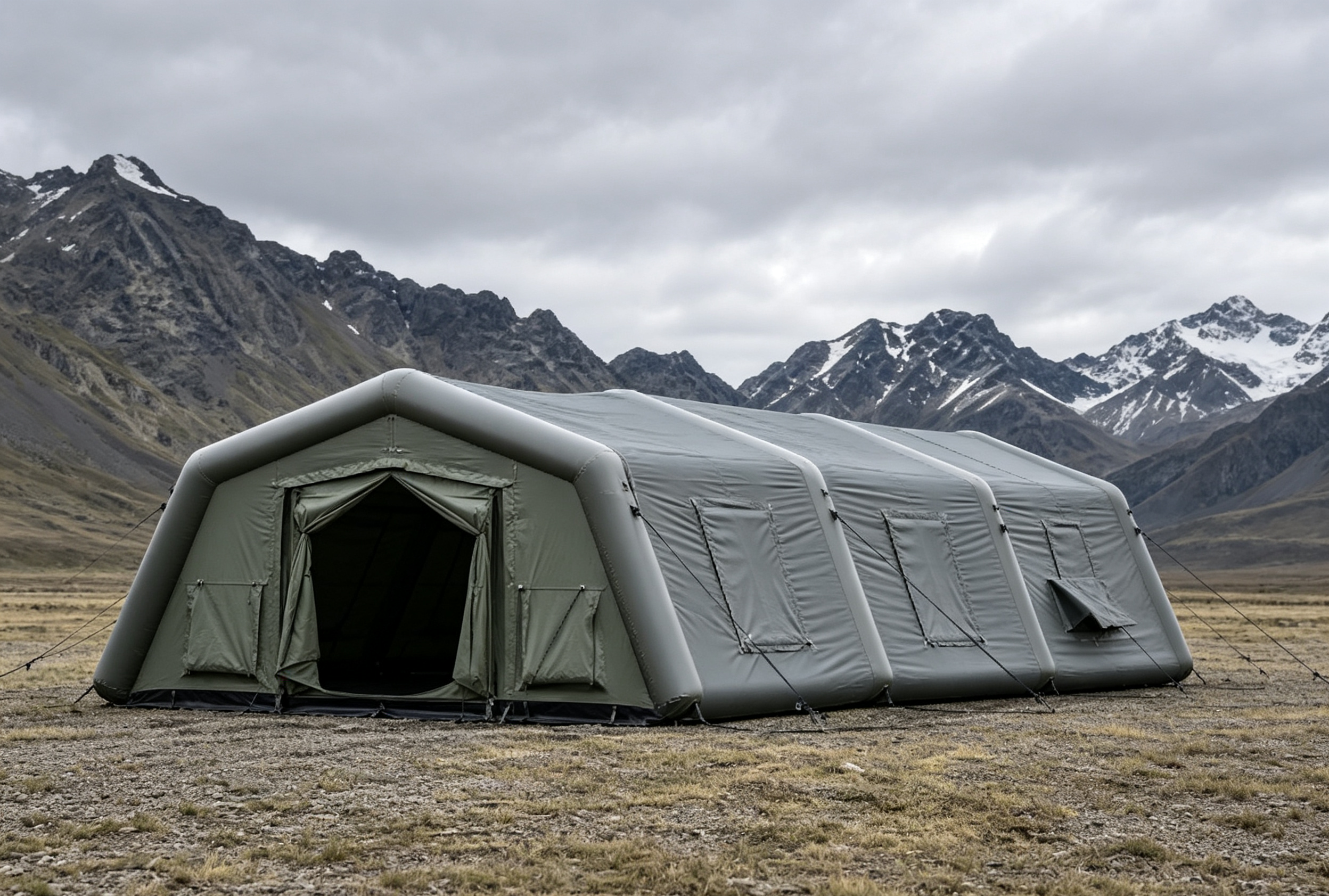 Inflatable shelter using FLEX Composite